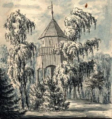 Zeichnung von Carl Spielwerg, 1802